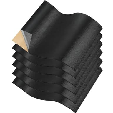 Qnvyw 8 Stück Kunstleder Selbstklebend, Leder Selbstklebend, Leder Reparatur Set Schwarz 30x20 cm, Für Sofa, Autositz Und Möbel, Schnelle Und Einfache Lederreparatur
