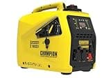 Champion Power Equipment Stromerzeuger Benzin + Gas (2000 Watt, Strom Inverter, Generator mit LED-Anzeige, Dual Fuel, extrem leise) 8200i-E-DF-EU, Gelb