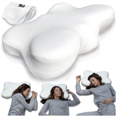 Shokunin. Orthopädisches Nackenstützkissen mit 2 Bezügen, Seitenschläferkissen, Nackenkissen, Ergonomisches Kissen aus Memory Foam, Anti Schnarch Kopfkissen bei Nackenschmerzen u. Migräne, 60x40