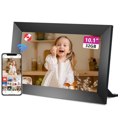 ACDOKE 10,1 Zoll Digitaler Bilderrahmen WLAN | IPS Touchscreen | Mit 32GB & Frameo App | Fernsteuerung per Smartphone, Kalender, Wetter