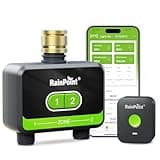 RAINPOINT Bewässerungscomputer WLAN 2 Ausgänge, Messingeinlass, Automatische Garten Bewässerungsuhr mit App/Sprachsteuerung, WLAN Bewässerungssystem für Gewächshaus Garten