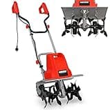 HECHT Elektro Bodenhacke für effektive Bodenbearbeitung – 1500 Watt – 24 Messer – elektrische Gartenfräse – Gartenhacke – Kultivator – zum umgraben und lockern vom Boden für perfekte Pflanzen (Rot)