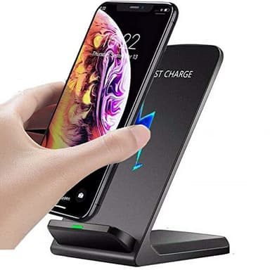 OneCut Induktive Ladestation, Wireless Charger für Samsung Galaxy S25| S25 Ultra| S24| S24 Ultra| S23| S22| S22| S21+| S21| S20| S10| S10e| S9| S8| S7| Note 20, 10W Kabelloser Schnellladeständer