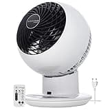Iris Ohyama Woozoo, 30m², Ventilator, Weiß, 5 Geschwindigkeiten, Fernsteuerung, Oszillierend, leise, Table Fan, Tischventilator, Lüfter, Bodenventilator, tragbarer, Portable, Cooling, PCF-SC15T