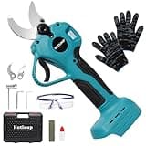 Akku Astschere Professionelle Elektrische Gartenschere für Makita,Gardena Akku Gartenschere Max 30mm Schneiddurchmesser mit 2 SK5 Ersatzklingen,LCD Anzeige (Ohne Akku) (Blu)