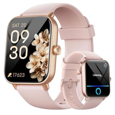 Smartwatch Damen mit Telefonfunktion, 1,8" HD Smart Watch Fitness Tracker mit Herzfrequenz/SpO2/Stress/Schlafmonitor/Alexa, Fitnessuhr mit 120+ Sportmodi, IP68 Wasserdicht Sportuhr für Android iOS