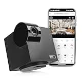 EMOS GoSmart - Smart Home Indoor Überwachungskamera - 3MP Rotierende WLAN IP Kamera mit App - Nachtsicht - neigbar und schwenkbar - Google Assistant und Alexa kompatibel - schwarz