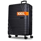 Cocoono Hartschalenkoffer XL Groß – 95L - 104L Volumen – 8 Rollen 360° drehbar – Leichter ABS Koffer mit TSA Schloss & Teleskopgestänge – Reisekoffer, Koffer Groß, Koffer, Trolley (anthrazit, XL)