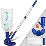 tillvex Pool Bodensauger Set | Poolsauger mit Saugbürste Teleskopstange Auffangsack Gartenschlauch-Anschluss Sauger | Venturibodensauger Reinigungsbürste