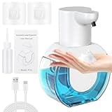 IGUGI Seifenspender Automatisch Wandmontage, USB Wiederaufladbar Schaumseifenspender, Berührungslos Seifenspender Elektrisch IPX5 Wasserdicht (420ML)