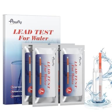 Pawfly Blei Test Kit für Wasser Schneller Trinkwassertest mit 5 ppb Genauigkeit in 10 Minuten Prüfkit für Leitungswasser und Brunnen Bleiwassertest Wasserqualitätstest 4 Stück