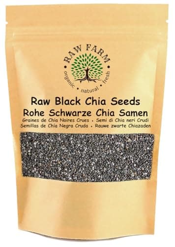 1kg Rohe schwarze Chiasamen, glutenfrei, sojafrei - Raw Farm