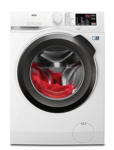 AEG Waschmaschine 8 kg, Serie 6000 ProSense: Mengenautomatik für automatische Anpassung von Waschdauer & Energieverbrauch, Startzeitvorwahl, Nachlegefunktion, Vollwasserschutz, 1400 U/min, L6AMZ48FL