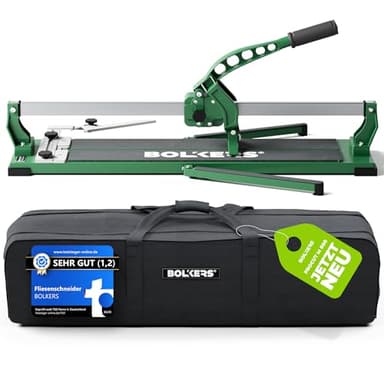 BOLKERS® ProCut M 800 Fliesenschneider - Fliesenschneider 800mm Schnittlänge - präzise Schnitte dank Wolframcarbid-Schneidrad mit Kugellager - Flisenschneidmaschine mit magnetischem Brechstempel