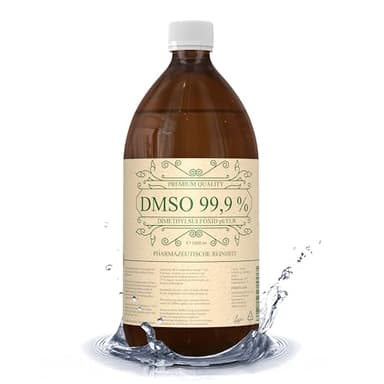 DMSO 1000ml 99,9% pharmazeutische Qualität & Reinheit - DMSO Dimethylsulfoxid ph. EUR unverdünnt in lichtgeschützter Braunglas Apothekerflasche - DMSO 99,9% 1 Liter