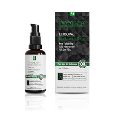 Mineaderm Liposomal Niacinamide Serum 10% mit Zink PCA 1% – Porenverfeinerndes & ausgleichendes Serum für ein ebenmäßiges Hautbild – 30 ml