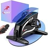 MOSUNY Pedaltrainer, 2025 Verbesserter Pedaltrainer für Zuhause Elektrisch mit großem LCD-Display, Arm- und Beintrainer mit Fernbedienung & Antirutschmatte, Mini Heimtrainer Senioren, Fitnessgeräte