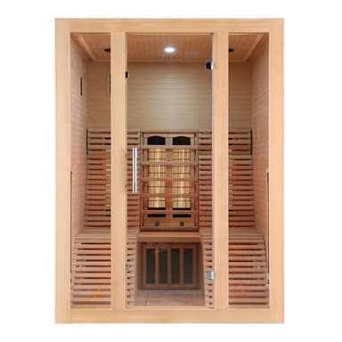 Infrarotkabine Infrarotsauna Oslo für 2 Personen, Mit Farblichttherapie, MP3 Player inkl. Bluetooth, Leselicht, 2 Lautsprecher, 8 Vollspektrumstrahler, 2 Carbon Heizplatten