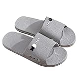 Schuhe Gegen Schweißfüße Herren Sommer Indoor Anti Slip Weiche Sohle Baden Haushalt Und Outdoor Männer Hausschuhe Elegante Schuhe Herren Winter (Grey, 42)