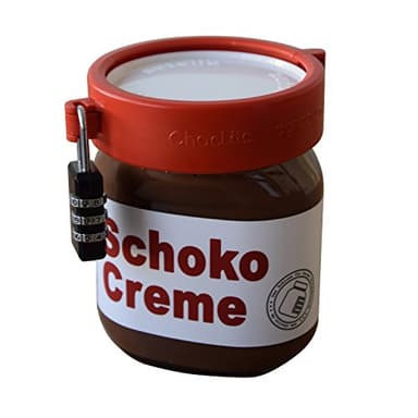 chocloc - Schloss für Brotaufstrichgläser, wie Schokomac, Alnatura, Nutella UVM. Nutellaschloss