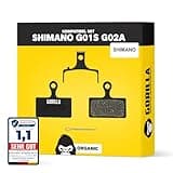 Performance Bremsbeläge für Shimano G01S G02S G03S XT XTR Bremsanlagen I Organisch I 1 Paar I Starke Bremskraft & langlebig I Gorilla Bikes Scheibenbremsbeläge für MTB & E-Bikes