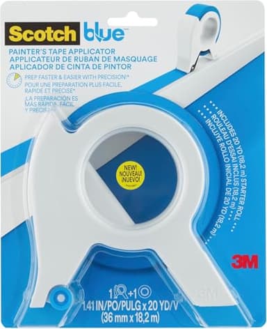 ScotchBlue Abdeckbandapplikator mit 1 Rolle (36 mm x 18,2 m) Multi-Oberflächen Malerband - Schnelles und einfaches Abdecken von Verkleidungen, Fußleisten, Fenstern und Türrahmen