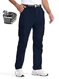BondiTrekk Herren Zip Off Wanderhose, Arbeit Hosen Funktionshosen Outdoor Hosen für Herren mit 6 Taschen Elastische wasserdichte atmungsaktive Outdoorhose L