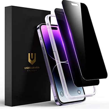 UNBREAKcable Sichtschutz Schutzfolie für iPhone 14 Pro Max (6.7 Zoll) [2 Stück] [9H Hart] Blickschutzfolie Privacy Screen mit Anti Spy, Kratzfest, Anti-Fingerprint und blasenfrei
