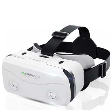 VR Brille Handy, Virtual Reality 3D Brille, Anti-Blaulicht, kompatibel mit iOS und Android 5,0-7,0 Zoll Smartphones (White)