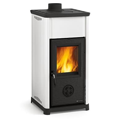 La Nordica Tea Libera Freistehender Holzofen, Raumheizung, Schwarz, Weiß