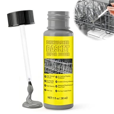 Spülmaschinenkorb Rost Reparatur, Geschirrkorb Reparatur Weiss Flüssigkunststoff, Rostschreck für Spülmaschine-Flüssige Abziehbare Gummibeschichtung-30ml (Grau)