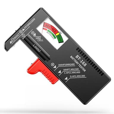 Dlyfull Batterietester – Batterie Tester für AA, AAA, C, D, 9V & 1.5V Knopfzellen – Akku Tester & Batterieprüfgerät ohne Strom – Präzises Batterie Messgerät für Haushalt & Profi