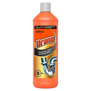 Drano (Mr Muscle) Extra Stark, Power Gel Rohrfrei Abflussreiniger, Rohrreiniger, für Küche & Bad, entfernt Verstopfungen, 1er Pack (1 x 1000 ml)