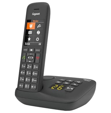 Gigaset C575A - Schnurloses DECT-Telefon mit Anrufbeantworter - großes Farbdisplay mit moderner Benutzeroberfläche - Adressbuch - Schutz vor unerwünschen Anrufen, schwarz [Deutsche Version]