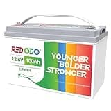 Redodo 12V 100Ah LiFePO4 Batterie, 100A BMS, 4000-15000 Zyklen Deep Cycle Lithium Akku, MAX 1280W Leistung, Perfekter Ersatz für Blei-Säure Batterien für Wohnwagen, Camping, Solar Home Systeme, Boote