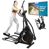 Skandika Crosstrainer Carbon P23 | Ellipsentrainer für Zuhause, klappbar, 23 Programme, App kompatibel, bis 135 kg, 16 Widerstandsstufen | Fitnessgerät für Ausdauertraining