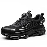 OrthoWork - Orthopädische Sicherheitsschuhe S3, Leichte Atmungsaktive Trends Drehknopf Sportlich, Anti-Smash und Anti-Punktur Stahlkappenschuhe