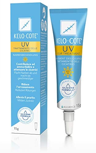 KELO-COTE UV SPF30 Silikon-Narben-Gel 15g mit Sonnenschutz, für chirurgische Narben, erhabene, wulstige Narben wie hypertrophe Narben und Keloide, Verletzungen