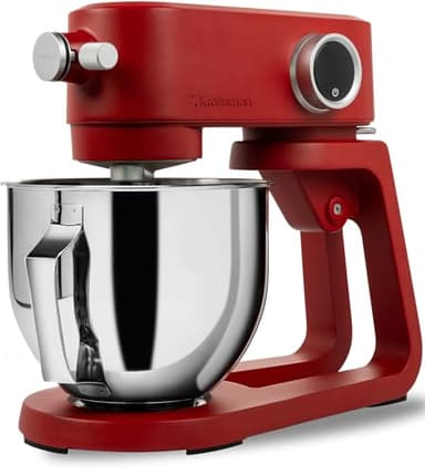 Kraftsman 5L Vollmetall-Küchenmaschine,Pizzateig Knetmaschine,Teigmaschine mit leisem Kupfer-DC-Motor, 4 Edelstahl-Aufsätzen ohne Beschichtung und universellem Multifunktionsanschluss