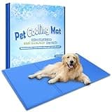 Bamda Kühlmatte Hunde – 90 * 50 cm Kühlmatte für Hund und Katze mit Ungiftiges Gel, Selbstkühlende Kaltgelpad, Kälte Hundematte, Kühl Hundedecke für Kisten, Hundehütten Betten