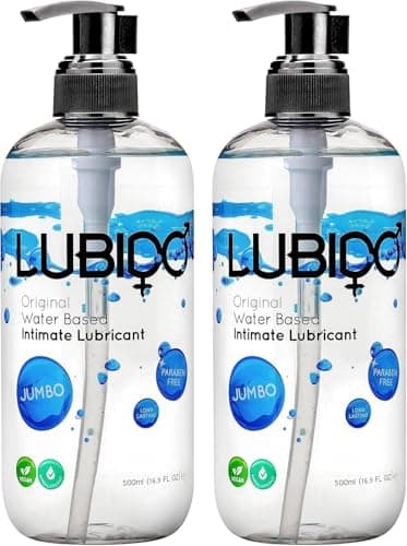 Lubido Original Gleitgel auf Wasserbasis ohne Parabene - Jumbo 500ml (2er Pack)