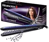 Remington Glätteisen [dreifache Ionen-Technologie: weniger Frizz & statische Aufladung] Pro-Ion (Ultra-Turmalin-Keramikbeschichtung, LCD-Display,150-230°C,Temp.-Boost-Funktion) Haarglätter S7710