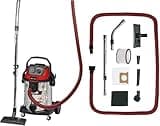 Einhell Nass-Trockensauger TE-VC 2025 SACL (Staubschutzkl. L, für Staubpartikel mit AGW-Werten >1 mg/m³, 25l-Edelstahltank, Filterreinigung, Gerätesteckdose, inkl. Düsen u. Filter), Rot , Schwarz