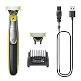 Philips OneBlade 360 Face - Elektrischer Bartstyler und Trimmer, 2x 360 Klinge, verstellbarer 5-in-1-Kammaufsatz, QP2734/30