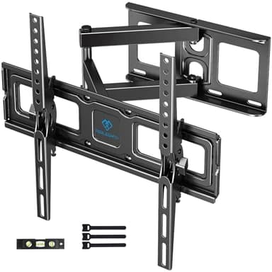 PERLESMITH TV Wandhalterung, Schwenkbare Neigbare TV Halterung für 26-60 Zoll Flach & Curved Fernseher bis zu 40kg, Wandhalterung Fernseher max.VESA 400x400mm