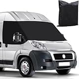 Frontscheibe Wrap Cover 185cm für FIAT Ducato | Peugeot Boxer | Citroën Jumper 2006–2024 – Robuste Materialien 600D Oxford-Stoff, Allwetter-Schutz, Einfache Installation, Mit Aufbewahrungs