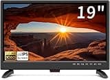 ZOSHING TV 19 Zoll,Kleiner IPS Full 1080p Fernseher, Built-in Digital Tuner T2, HDMI, USB Input, AC Power/12 V Automotive Cables- for Caravans-Schlafzimmer