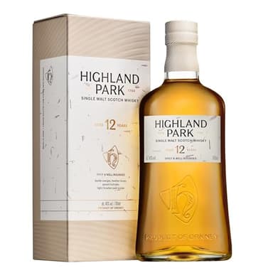 Highland Park 12 Jahre, Single Malt Scotch Whisky, vollmundiger, rauchiger Geschmack, mit der Wikinger-Seele, 40 Prozent Vol, 700 ml Einzelflasche