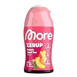 MORE Zerup, Peach Iced Tea, 65 ml, für bis zu 8 l Fertiggetränk, zuckerfreier Sirup mit echten Fruchtextrakten, vegan, zero Kalorien - made in Germany
