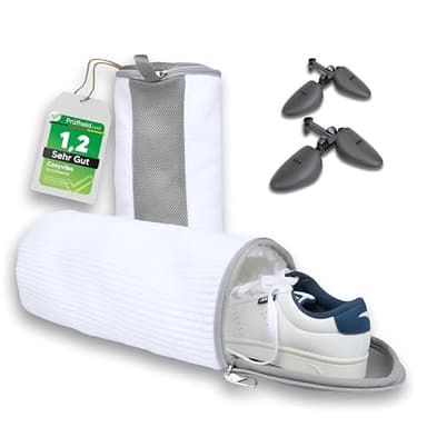 [ Test SEHR GUT *] COZYVIBE 2in1 Set: Schuhwaschbeutel Waschmaschine und Schuhspanner, Waschbeutel Wäschesack Schuhe Wäschenetz Schuhbeutel Waschmaschine für Damen & Herren, Geschenke für Frauen